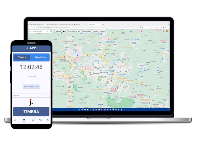 J-APP Timbratura da Cellulare con GPS